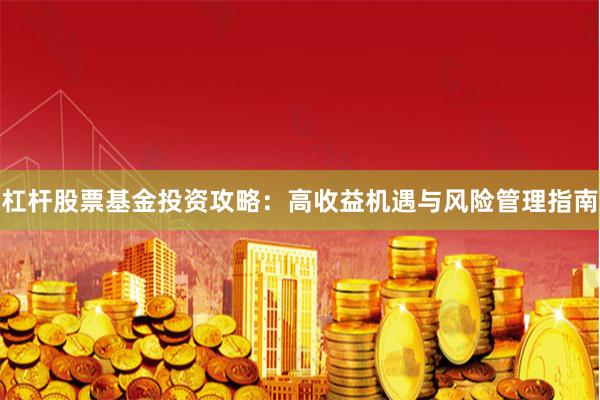 杠杆股票基金投资攻略：高收益机遇与风险管理指南