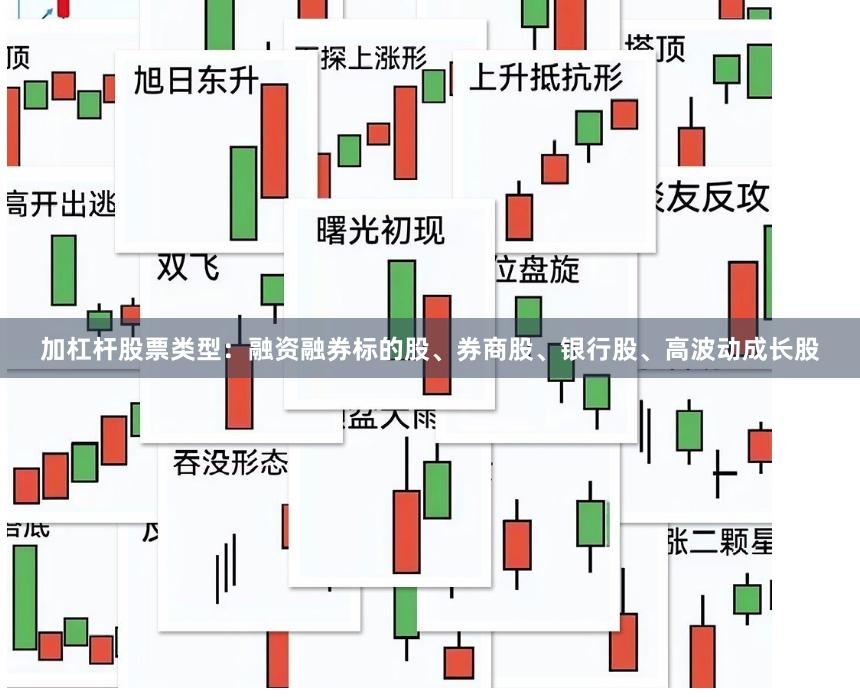 加杠杆股票类型：融资融券标的股、券商股、银行股、高波动成长股